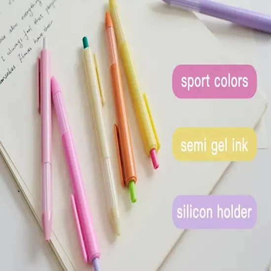 12pcs 1.0mm Black Ink Pens, Smooth Writing Ballpoint & Semi Gel Pens, Soft Silicone Grip Gel Ink Pens, Office School Supplies, Desk Accessories, Personalized Gifts for Men, Dozen Box {3}