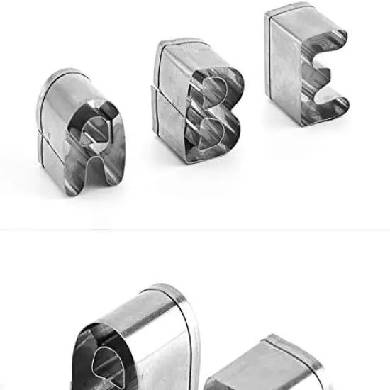 Mini Alphabet & Number Cookie Cutter Set Stainless Steel 36 Pieces {5}