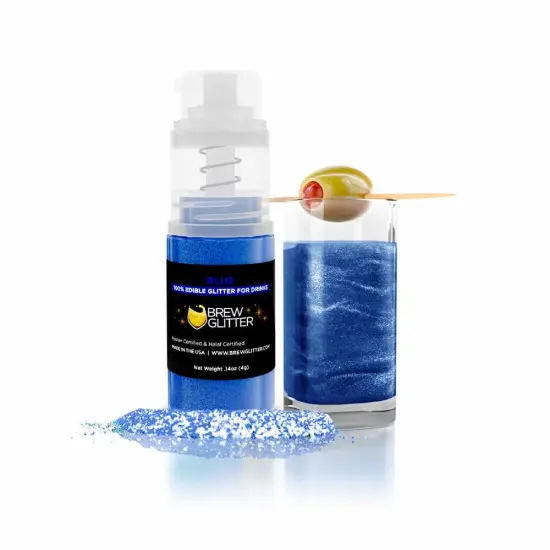 Brew Glitter - Blue Edible Drink Glitter (4g, Mini Spray Pump) for Beer, Cocktails and Beverages {1}