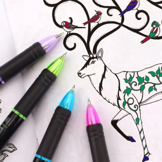 8 Pack Multicolor Ballpoint Pens 4-in-1 0.7mm Colored Retractable Ballpoint Gift Pens for Office School Supplies Students Gift {5}