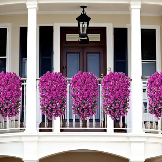 Artificial Summer Bushes Fake Hanging Flowers Plants for Outdoor Summer Decoration {3}