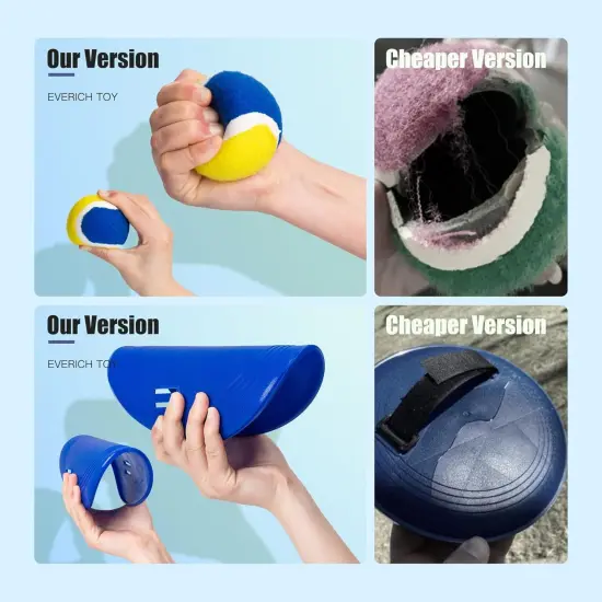 Upgraded Toss and Catch Ball Game Set - Indoor and Outdoor Games for Kids 3-12, Beach Sand Pool Water Toy Includes 2 Paddles 2 Sticky Balls, Great Birthday Easter Gifts for Boys Girls {4}