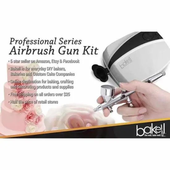 Airbrush Professional Series Bakell Airbrush Gun Kit (PINK Edition) {3}