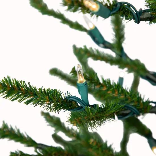 Northlight Alpine Coral Artificial Christmas Tree with Metal Base - 3' - Clear Lights Green {7}