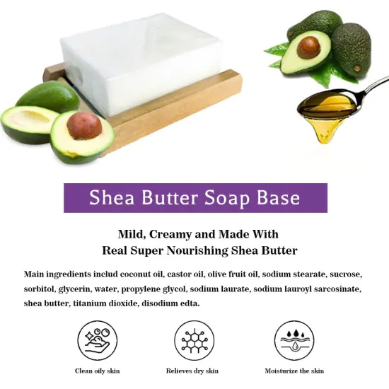 Shea Butter Soap Base 5.2lb, with Goat Milk, Shea Butter, Oatmeal, Coconut,Honey,Natural White Handmade Organic for Soap Making,Easy to Melt and Pour {2}