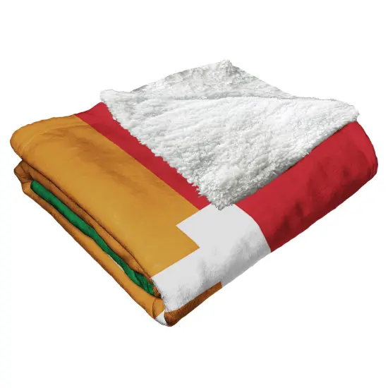 MLB Pride Series Silk Touch Sherpa Throw Blanket 50&times;60 Inches Los angeles dodgers {3}