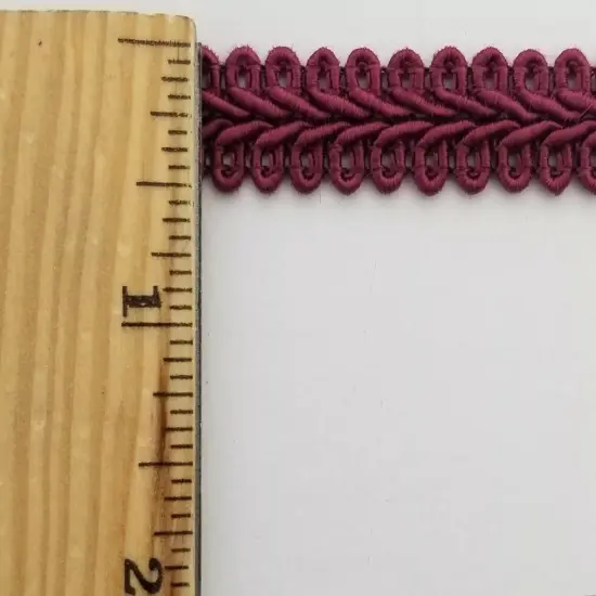 1/2" Chinese French Braid Gimp Trimming - 12 Continuous Yards - Many Colors! Wine {2}