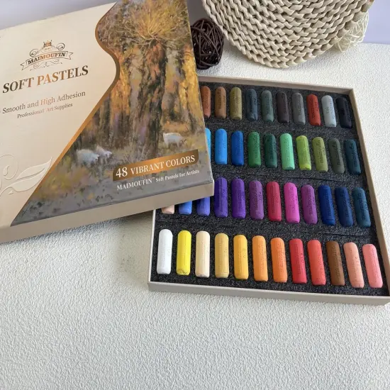 Soft Pastels for Artists Highly Pigmented Sticks 48 Vibrant Colors Professional Grade Art Supplies Smooth Blendable Pastels Set for Drawing,Painting Artists,Beginner {3}