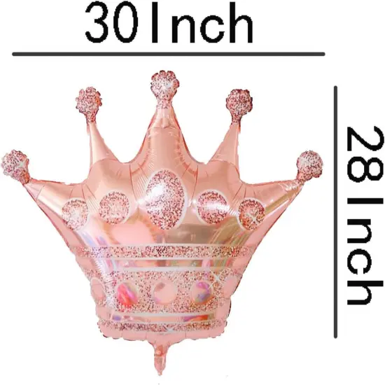 30 Inch Crown Balloons Foil Helium for Birthday Anninversary Christmas Party Supplies 3Pcs {4}