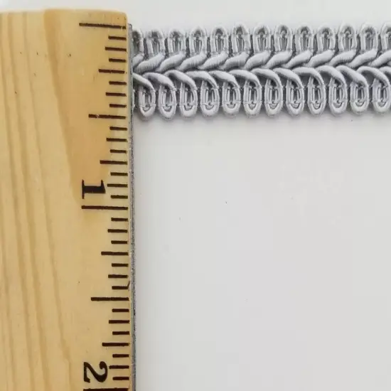 1/2" Chinese French Braid Gimp Trimming - 12 Continuous Yards - Many Colors! Gray {2}