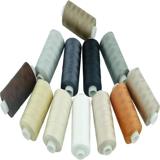 12 Multi Colors All Purposes Cotton Quilting Thread 50s/3 Thread for Piecing Sewing etc - 550 Yards Each (Neutral colors) {3}