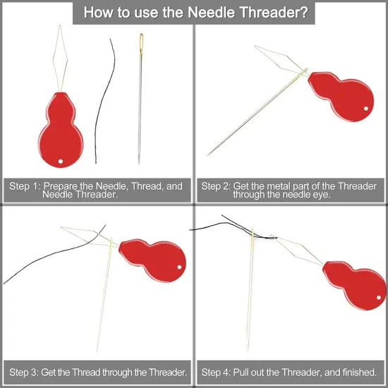 30/60Pack Premium Sewing Needles for Hand Sewing Repair, 6 Sizes Assorted Needles with 2 Threaders, Sewing Needles for Handsewing, Large Eye Stitching Needles, Embroidery Needles, Sewing Sharp Needles {4}