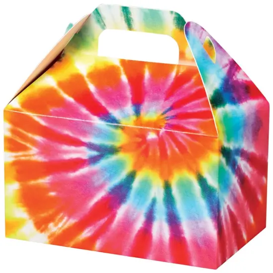Pack/6: Tie-Dye Party Favor Gable Box - 6 x 3-3/4 x 3-1/2" {1}