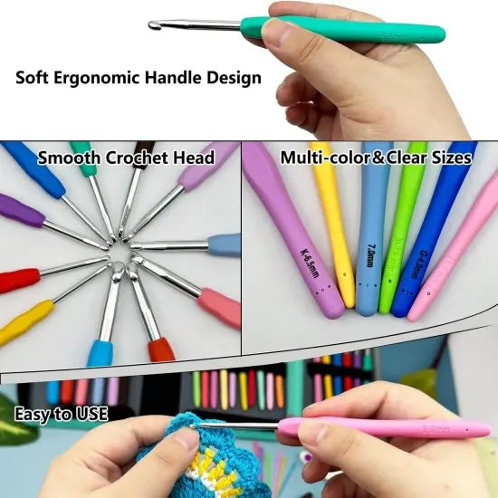 Hobekoee 22 Sizes Crochet Hooks Set {2}