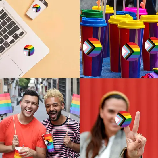 Gay Pride Stickers, Pride Accessories Progress Pride Flag Bulk Pride Merch Gay Stickers, LGBTQ Stickers for Pride Month, Gay Pride Stuff, 40 Pack Bulk Stickers for Small Business, Party {5}