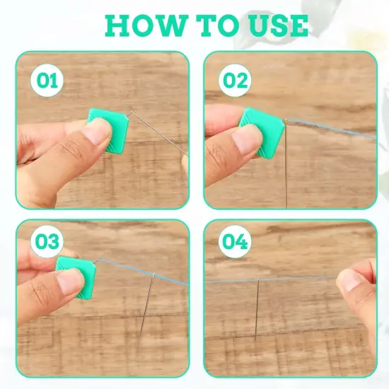 10 PCS Needle Threaders, Square Needle Threaders for Hand Machine Sewing Upgraded Sewing Needle Threaders Plastic Simple Needle Threader Tool Small Eye Threader for Embroidery Floss Cross-Stitch Craft {3}