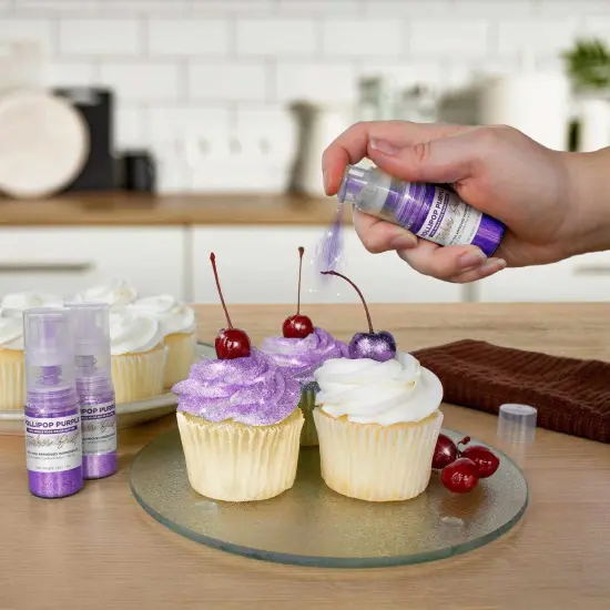 Bakell - Pollipop Purple Tinker Dust Edible Glitter (25g, 1x Spray Pump) for Food, Desserts, and Beverages! {2}