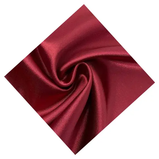 Burgundy Satin Charmeuse Stretch Bridal Satin Fabric for Wedding {3}