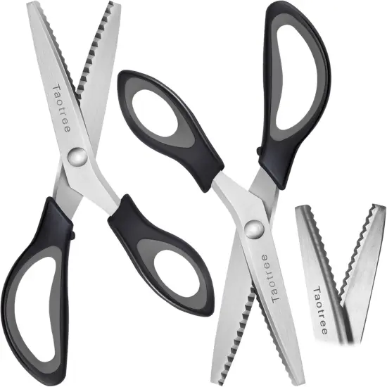 9.5" Fabric Scissors Pinking Shears, Zig Zag Craft Decorative Edge {1}