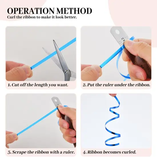 Gold Metallic Curling Ribbon, 500 Yards, 3/16" Width, Plastic Film, Festive & Crafting Occasion {3}