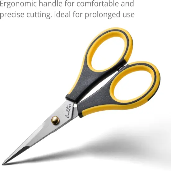 Beaditive Precision Craft Scissors - Stainless Steel Paper Crafting Scissors With Safety Cap - Ultra Sharp Blades & Non-Slip TPR Handles - Adult & Kid Scrapbooking Scissors For Home, Office, School {4}