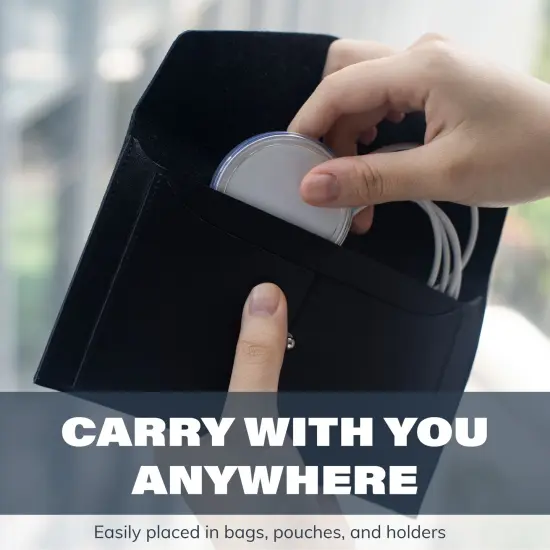 Insten 2-Pack Case Compatible with MagSafe Charger Pad, Protective Soft TPU Slim Skin Cover (Charger Not Included) Clear & Black {6}