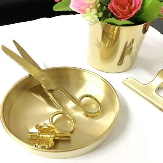 MultiBey Scissors Straight Recycled Stainless Steel 7" Copper Gold Multipurpose Fabric Leather Arts and Crafts Paper Shears Heavy Duty {3}