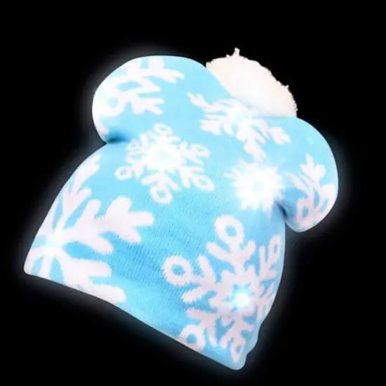 Light Up Snowflake Beanie 3 Flashing Speeds {2}