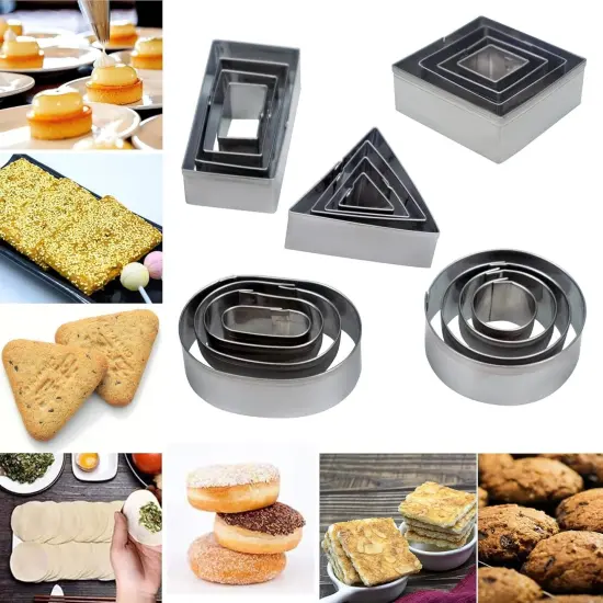 Mini Geometric Metal Cookie Cutter Set 20 Pieces {2}