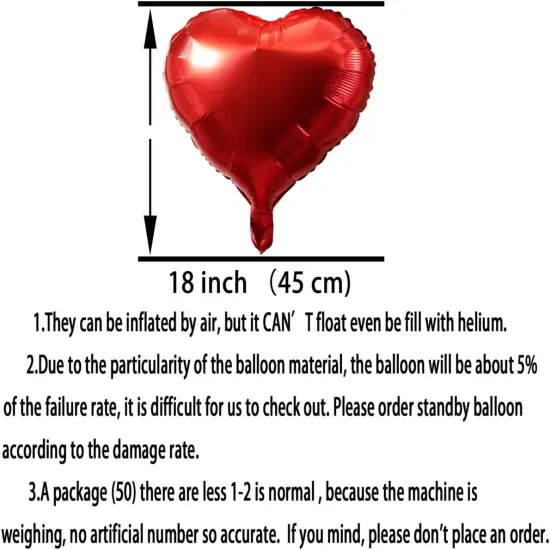 Red & Hot Pink Heart Foil Mylar Balloons - 30pc, 18in Heart Shaped, Valentine's Day, Engagement, Wedding, Bridal Shower, Unisex-Kids {3}