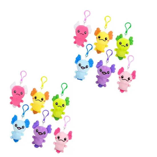 Plush Axolotl Clip On Assorted Colors {5}