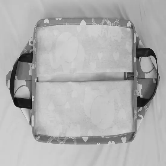 Summer Storage Basket Shelf Storage Basket Organizer Box Clothes Laundry Hamper Toys Nursery Basket Baby Laundry Basket with Handles (REC-Love Elephant) {5}