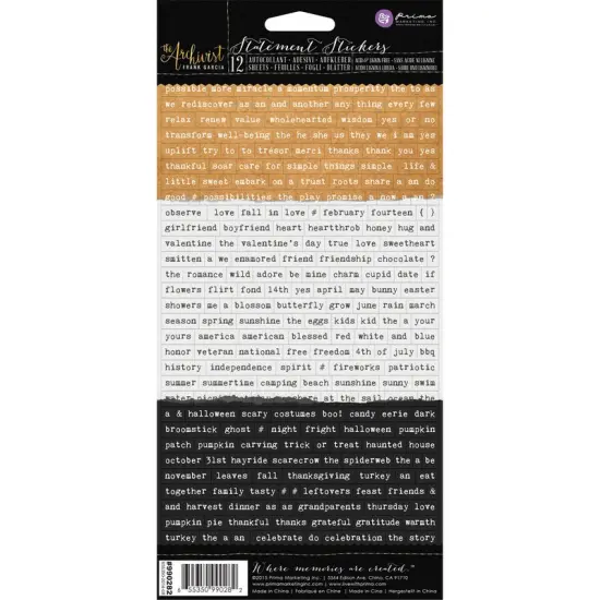 Prima The Archivist Statement Stickers 655350990282 {1}