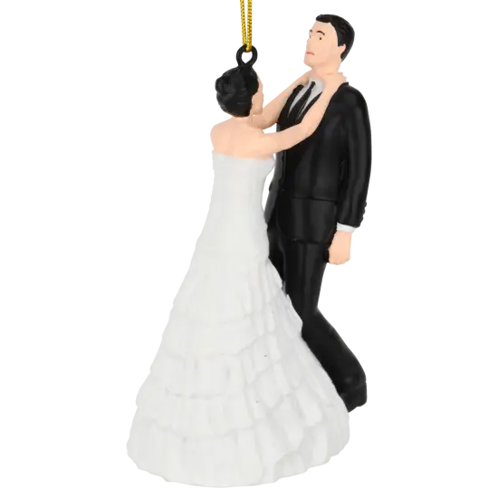 Tree Buddees Funny Bride & Groom Marriage Ornament Newlyweds Gift Also Hilarious Wedding Cake Topper {1}