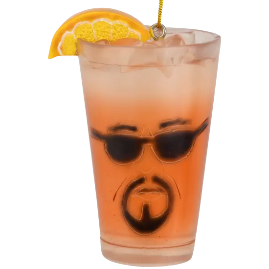 Tree Buddees Iced T Ornament Funny Rapper & Actor Inspired Resin Glass of Iced Tea {1}