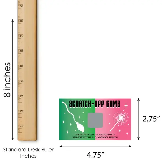 Big Dot of Happiness Witch Party Game Scratch Off Cards, Fun Activity for Kids, Pink and Green Birthday or Halloween Party Game for Girls - 22 Count {7}