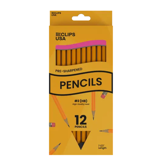 #2 HB Pencils Yellow &ndash; Pre-Sharpened &ndash; 12 Count &ndash; 80 Sets {1}