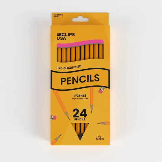 #2 HB Pencils Yellow &ndash; Pre-Sharpened &ndash; 24 Count &ndash; 48 Sets {2}