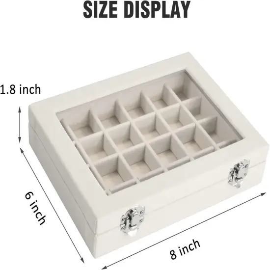 Jewelry Box 24 Grid Jewelry Storage Ring Display {2}