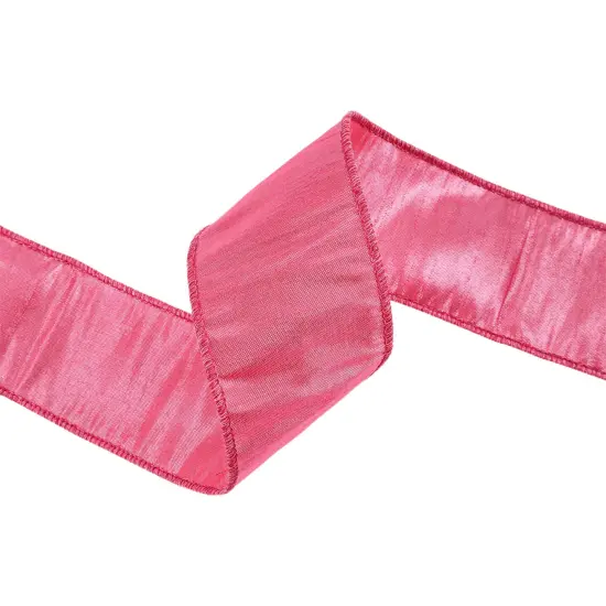 2 1/2" Wired Metallic Dupioni Ribbon | Azalea | 10 Yard Roll {3}