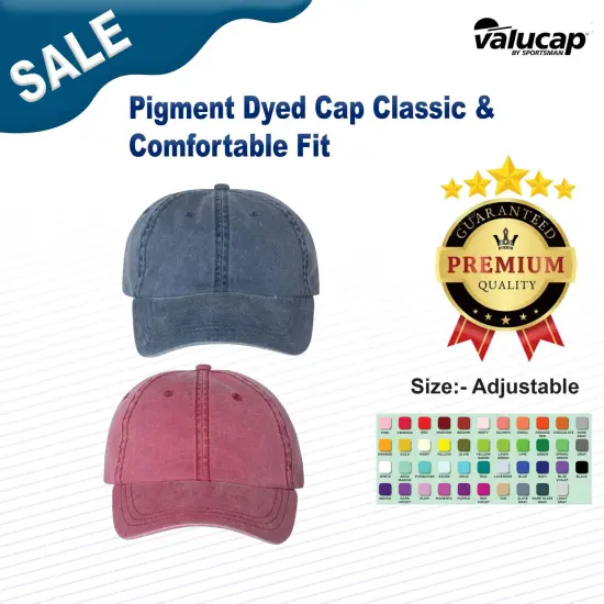 Valucap&reg; Pigment Dyed Cap Classic & Comfortable Fit Cardinal {3}