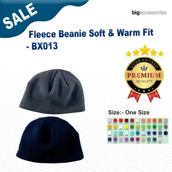 Big Accessories&reg; Fleece Beanie Soft & Warm Fit NAVY {2}