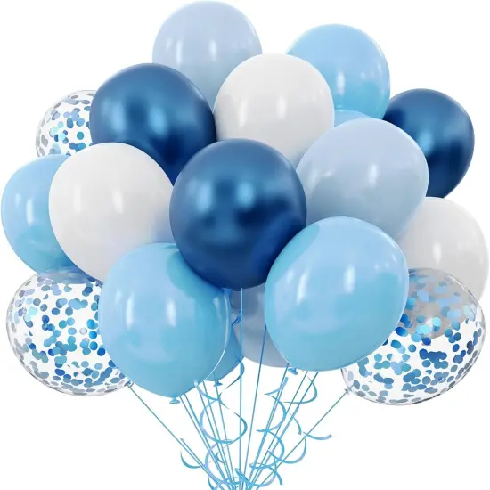 50pcs Blue Latex Balloons {1}
