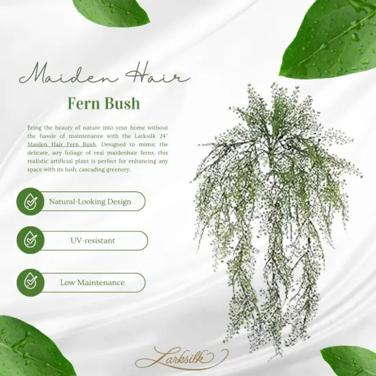 24-Pack: 24" Realistic Maidenhair Bush with 147 Tips, Floral Home by Artificial Flowers {3}