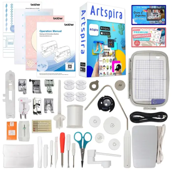 Brother SE2000 Embroidery & Sewing Machine w/ 5" x 7" Hoop & 40+ Accessories {3}