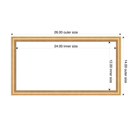 Salon Scoop Framed Dry Erase Magnetic Board Gold {4}