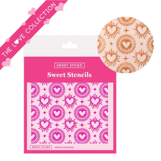 Hearts Dazzling Stencil {1}