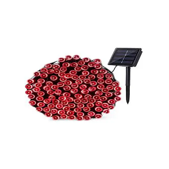 100 LED 32ft Solar Powered Outdoor String Light Red {7}