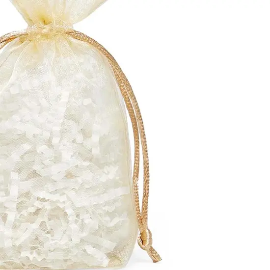 Flat Bottom Organza Bags 5 1/2 '' X 1 1/2 '' X 10 1/2 '' for Elegant Packaging Toffee {4}