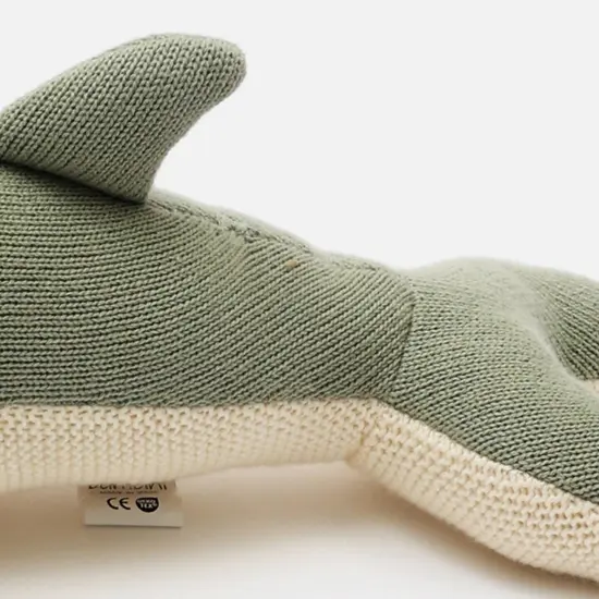 100% Handmade Cotton knitted Soft Dolphin Plush Toy sweet green {3}